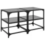 Zwei schwarze Couchtische mit Glasplatte, 40x40x45 cm. von , Couchtisch - Ref: Foro24-846005, Preis: 56,23 €, Rabatt: %