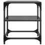 Zwei schwarze Couchtische mit Glasplatte, 40x40x45 cm. von , Couchtisch - Ref: Foro24-846005, Preis: 56,23 €, Rabatt: %