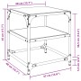 Zwei schwarze Couchtische mit Glasplatte, 40x40x45 cm. von , Couchtisch - Ref: Foro24-846005, Preis: 56,93 €, Rabatt: %