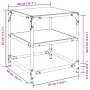 Zwei schwarze Couchtische mit Glasplatte, 40x40x45 cm. von , Couchtisch - Ref: Foro24-846005, Preis: 56,23 €, Rabatt: %