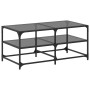 Mesa de centro superficie de vidrio acero negra 98,5x50x45 cm de , Mesas de centro - Ref: Foro24-846013, Precio: 70,68 €, Des...