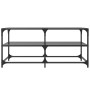 Mesa de centro superficie de vidrio acero negra 98,5x50x45 cm de , Mesas de centro - Ref: Foro24-846013, Precio: 70,68 €, Des...