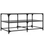 Mesa de centro superficie de vidrio acero negra 98,5x50x45 cm de , Mesas de centro - Ref: Foro24-846013, Precio: 70,68 €, Des...