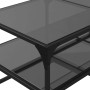 Mesa de centro superficie de vidrio acero negra 98,5x50x45 cm de , Mesas de centro - Ref: Foro24-846013, Precio: 70,68 €, Des...