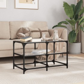 Mesa de centro superficie de vidrio acero negra 78,5x40x45 cm by , Coffee table - Ref: Foro24-846011, Price: 56,07 €, Discoun...