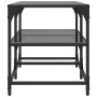 Mesa de centro superficie de vidrio acero negra 78,5x40x45 cm de , Mesas de centro - Ref: Foro24-846011, Precio: 56,00 €, Des...