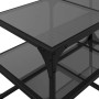 Mesa de centro superficie de vidrio acero negra 78,5x40x45 cm de , Mesas de centro - Ref: Foro24-846011, Precio: 56,00 €, Des...