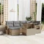 Set sofás de jardín 7 piezas y cojines ratán sintético beige von , Gartensets - Ref: Foro24-3268049, Preis: 476,38 €, Rabatt: %