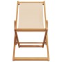 Silla de playa plegable madera maciza de eucalipto y tela beige von , Gartenstühle - Ref: Foro24-366564, Preis: 61,15 €, Raba...