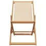 Silla de playa plegable madera maciza de eucalipto y tela beige von , Gartenstühle - Ref: Foro24-366564, Preis: 59,85 €, Raba...