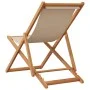 Silla de playa plegable madera maciza de eucalipto y tela beige von , Gartenstühle - Ref: Foro24-366564, Preis: 59,85 €, Raba...