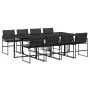 Juego de comedor de jardín 9 piezas con cojines textileno negro by , Garden sets - Ref: Foro24-3295075, Price: 520,53 €, Disc...