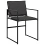 Juego de comedor de jardín 9 piezas con cojines textileno negro de , Conjuntos de jardín - Ref: Foro24-3295075, Precio: 521,9...