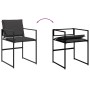 Juego de comedor de jardín 9 piezas con cojines textileno negro de , Conjuntos de jardín - Ref: Foro24-3295075, Precio: 521,9...