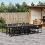 Juego de comedor de jardín 13 pzas con cojines textileno negro by , Garden sets - Ref: Foro24-3295077, Price: 811,50 €, Disco...