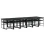 Juego de comedor de jardín 13 pzas con cojines textileno negro de , Conjuntos de jardín - Ref: Foro24-3295077, Precio: 799,10...