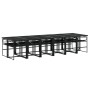 Juego de comedor de jardín 13 pzas con cojines textileno negro by , Garden sets - Ref: Foro24-3295077, Price: 811,50 €, Disco...