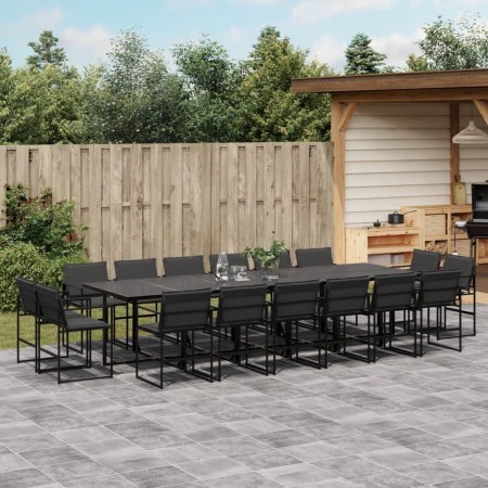 Gartenmöbel-Set 17-teilig mit schwarzen Textilen-Kissen von , Gartensets - Ref: Foro24-3295082, Preis: 983,78 €, Rabatt: %