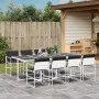 Gartensitzgruppe 9-teilig mit weißen Textilene-Kissen. von , Gartensets - Ref: Foro24-3295105, Preis: 509,98 €, Rabatt: %