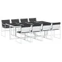Juego de comedor de jardín 9 pzas con cojines textilene blanco by , Garden sets - Ref: Foro24-3295105, Price: 509,98 €, Disco...