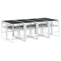 Gartensitzgruppe 9-teilig mit weißen Textilene-Kissen. von , Gartensets - Ref: Foro24-3295105, Preis: 509,98 €, Rabatt: %