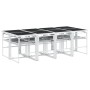 Gartensitzgruppe 9-teilig mit weißen Textilene-Kissen. von , Gartensets - Ref: Foro24-3295105, Preis: 521,18 €, Rabatt: %