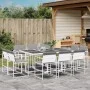 Gartensitzgruppe 11-teilig mit weißen Textilene-Kissen. von , Gartensets - Ref: Foro24-3295094, Preis: 542,06 €, Rabatt: %
