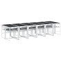 Juego de comedor de jardín 13 pzas con cojines textilene blanco by , Garden sets - Ref: Foro24-3295107, Price: 810,31 €, Disc...