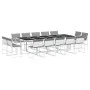 Juego de comedor de jardín 15 pzas con cojines textilene blanco de , Conjuntos de jardín - Ref: Foro24-3295096, Precio: 826,0...