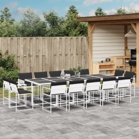 Gartensitzgruppe 15-teilig mit weißen Textilene-Kissen. von , Gartensets - Ref: Foro24-3295111, Preis: 835,72 €, Rabatt: %