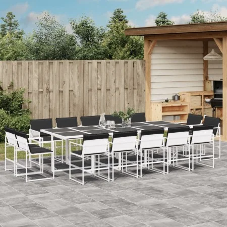Gartensitzgruppe 15-teilig mit weißen Textilene-Kissen. von , Gartensets - Ref: Foro24-3295111, Preis: 819,42 €, Rabatt: %