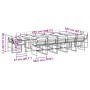 Gartensitzgruppe 15-teilig mit weißen Textilene-Kissen. von , Gartensets - Ref: Foro24-3295111, Preis: 835,72 €, Rabatt: %