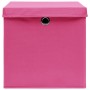Aufbewahrungsboxen mit Deckel 4 Stück rosa 28x28x28 cm von vidaXL, Aufbewahrungskörbe - Ref: Foro24-325204, Preis: 29,26 €, R...