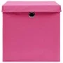 Storage boxes with lids 4 units pink 28x28x28 cm by vidaXL, Storage baskets - Ref: Foro24-325204, Price: 28,69 €, Discount: %