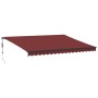 Toldo retráctil automático con luces LED burdeos 450x300 cm by , Awnings - Ref: Foro24-3310192, Price: 533,21 €, Discount: %
