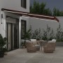 Toldo retráctil automático con luces LED burdeos 450x300 cm by , Awnings - Ref: Foro24-3310192, Price: 533,21 €, Discount: %