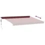 Toldo retráctil automático con luces LED burdeos 450x300 cm by , Awnings - Ref: Foro24-3310192, Price: 673,26 €, Discount: %