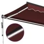 Toldo retráctil automático con luces LED burdeos 450x300 cm by , Awnings - Ref: Foro24-3310192, Price: 673,26 €, Discount: %