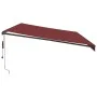 Toldo retráctil automático con luces LED burdeos 600x300 cm by , Awnings - Ref: Foro24-3310202, Price: 715,52 €, Discount: %