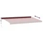 Toldo retráctil automático con luces LED burdeos 600x300 cm by , Awnings - Ref: Foro24-3310202, Price: 715,52 €, Discount: %