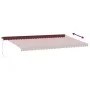 Toldo retráctil manual con luces LED burdeos 600x300 cm by , Awnings - Ref: Foro24-3310200, Price: 541,15 €, Discount: %