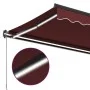Toldo retráctil manual con luces LED burdeos 600x300 cm by , Awnings - Ref: Foro24-3310200, Price: 541,15 €, Discount: %