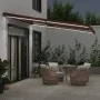 Toldo retráctil manual con luces LED marrón 400x300 cm by , Awnings - Ref: Foro24-3310209, Price: 332,08 €, Discount: %