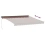 Toldo retráctil manual con luces LED marrón 400x300 cm by , Awnings - Ref: Foro24-3310209, Price: 332,08 €, Discount: %