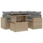 Gartensofa-Set mit 5-teiligen Kissen aus synthetischem Rattan in Beige. von , Gartensets - Ref: Foro24-3267249, Preis: 376,39...