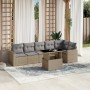 Set sofás de jardín 7 piezas y cojines ratán sintético beige by , Garden sets - Ref: Foro24-3267289, Price: 488,15 €, Discoun...