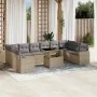 Set de sofás de jardín 11pzas con cojines ratán sintético beige by , Garden sets - Ref: Foro24-3267519, Price: 721,52 €, Disc...