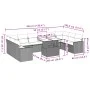 Gartensofa-Set 11-teilig mit Kissen aus synthetischem Rattan in Beige. von , Gartensets - Ref: Foro24-3267519, Preis: 733,37 ...