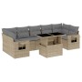 Set de sofás de jardín y cojines 8 piezas ratán sintético beige by , Garden sets - Ref: Foro24-3267779, Price: 571,01 €, Disc...