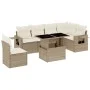 Set sofás de jardín 7 piezas y cojines ratán sintético beige by , Garden sets - Ref: Foro24-3267938, Price: 527,28 €, Discoun...